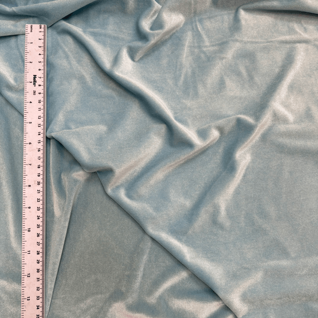 Baby Blue Stretch Velvet