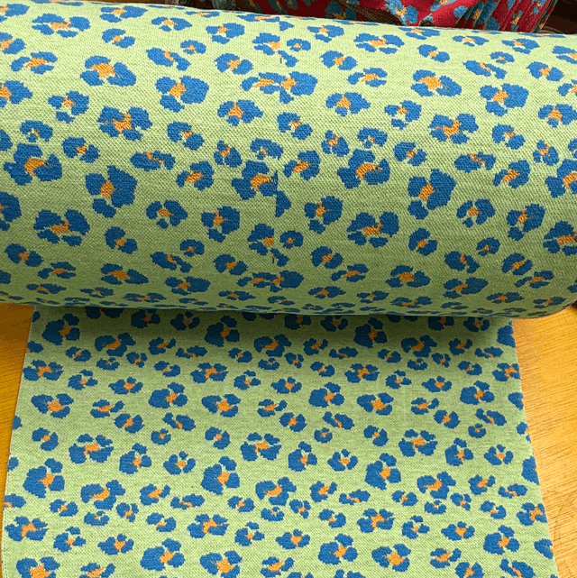 Tubular cotton jersey in leopard print 