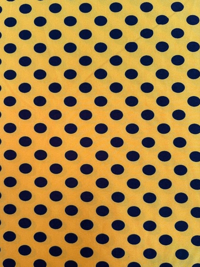 Red/Orange/Yellow/Green/Blue Polka Dot Crepe