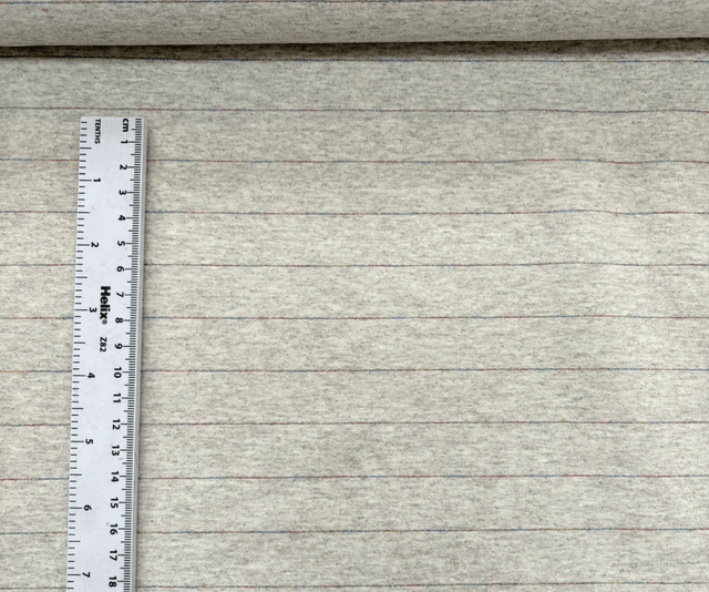 Oatmeal French Terry with Lurex Rainbow Stripe