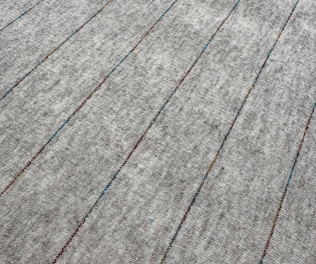 Oatmeal French Terry with Lurex Rainbow Stripe