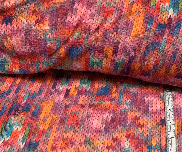 Supersoft Reversible Rainbow Knit Fleece