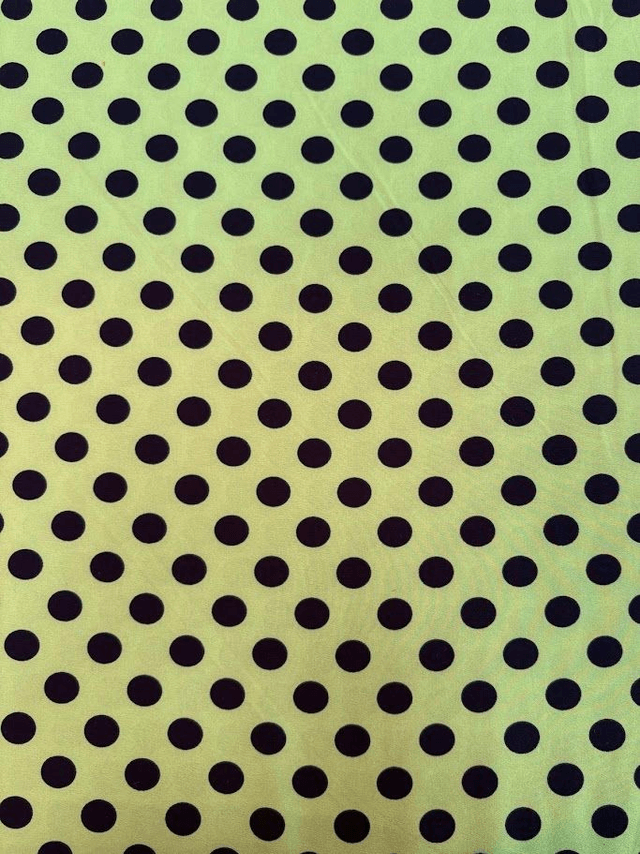 Red/Orange/Yellow/Green/Blue Polka Dot Crepe