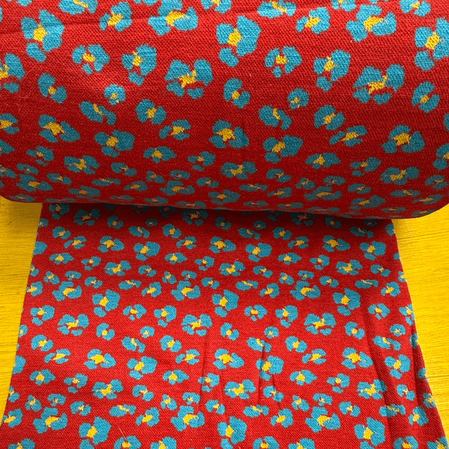 Tubular cotton jersey in leopard print 