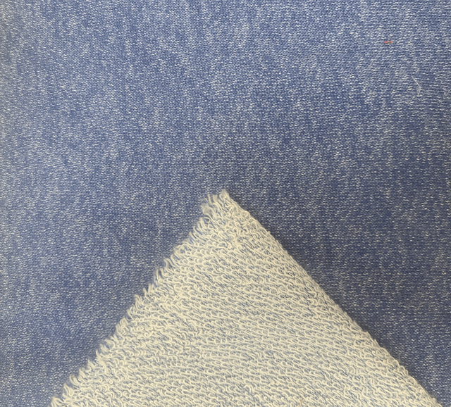 Blue Marl Loopback Cotton Jersey