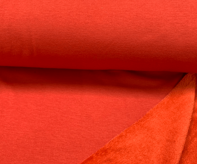 Blood Orange Fleece-back Sweatshirting 