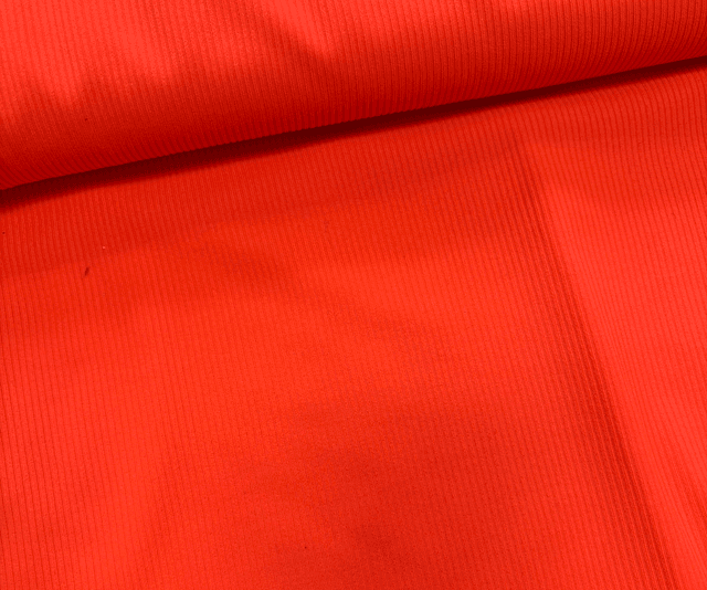 Neon Orange Rib Lycra