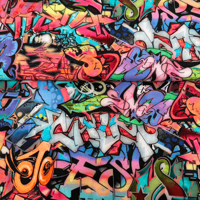 Graffiti Loopback Cotton Jersey