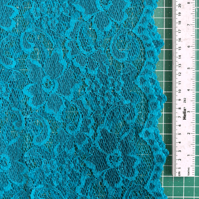 Teal Floral Lace