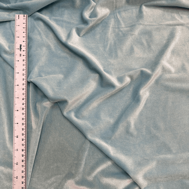 Baby Blue Stretch Velvet