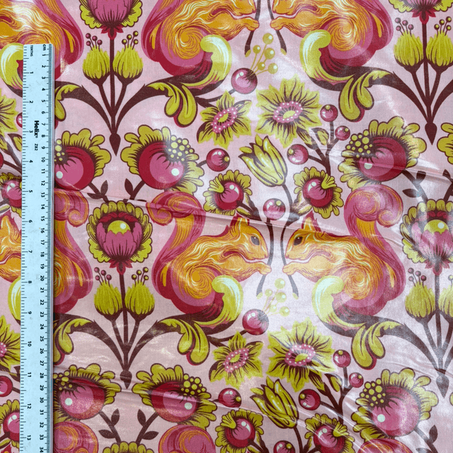 Pink Squirrel Oil Cloth