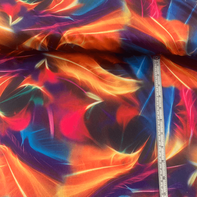 Rainbow Feathers Velvet