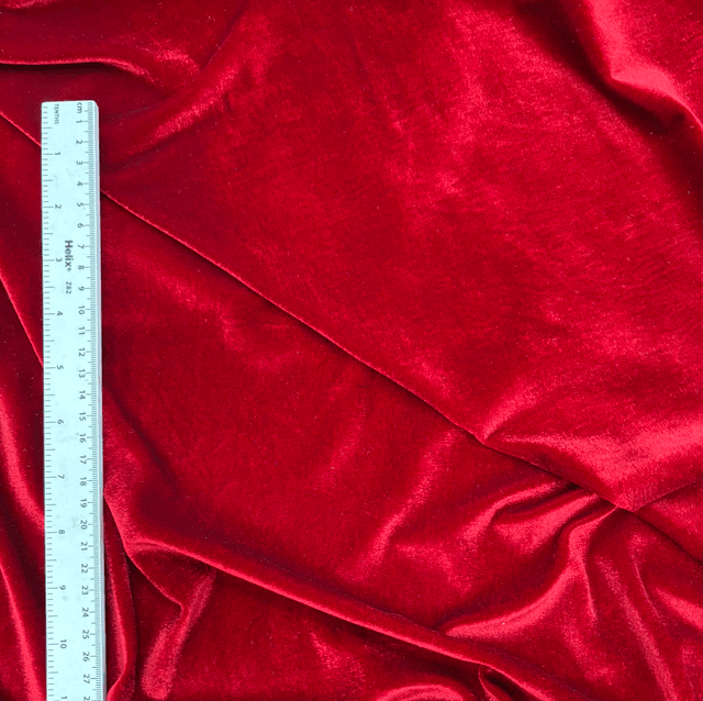 Deep Red Stretch Velvet