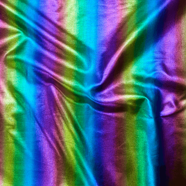 Rainbow Stripe Foil Lycra
