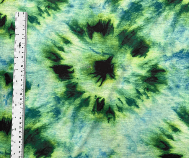 Green Tie Dye Viscose Jersey