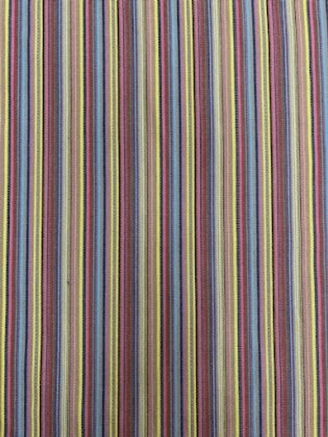 Tan, Pink &amp; Yellow Stripe Woven Cotton
