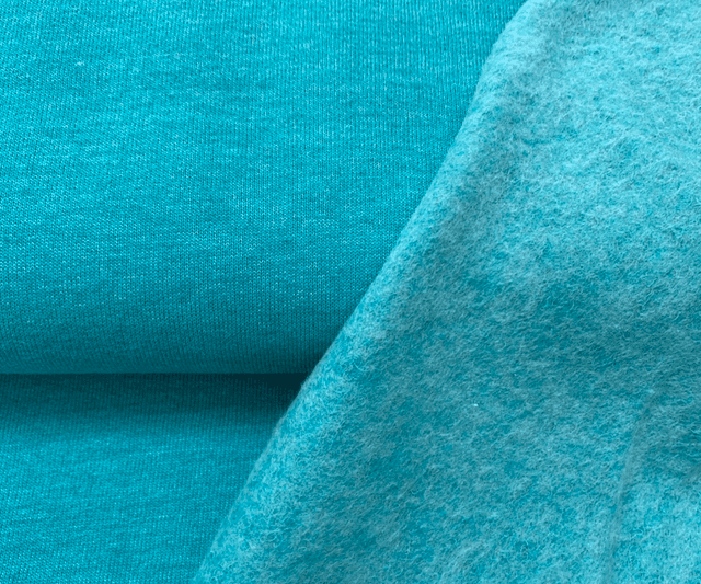 Teal Marl Fleece-back Sweatshirting 