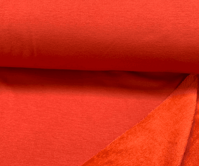Blood Orange Fleece-back Sweatshirting 